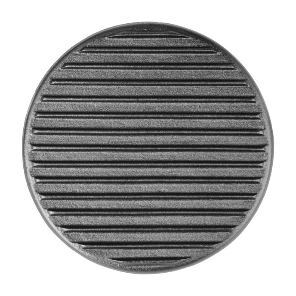 Fissman Round Grill Press With Bakelite Knob Cast Iron Black 24cm