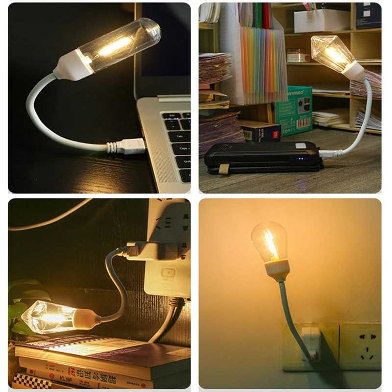 Book Reading/Camping Light/Night Light Retro Authentic Usb Input Lamp Unbreakable Lamp